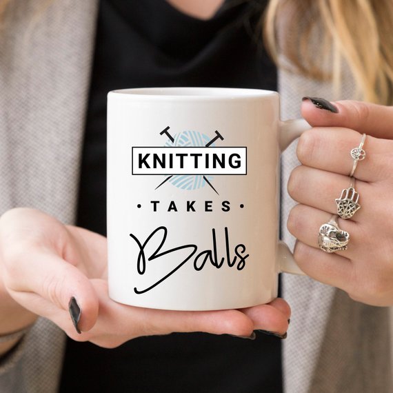 Knitting Takes Balls Coffee Mug