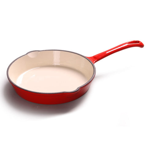 Red Cast Iron Frying Pan
