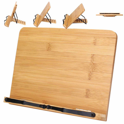 Wood Adjustable Cookbook Stand