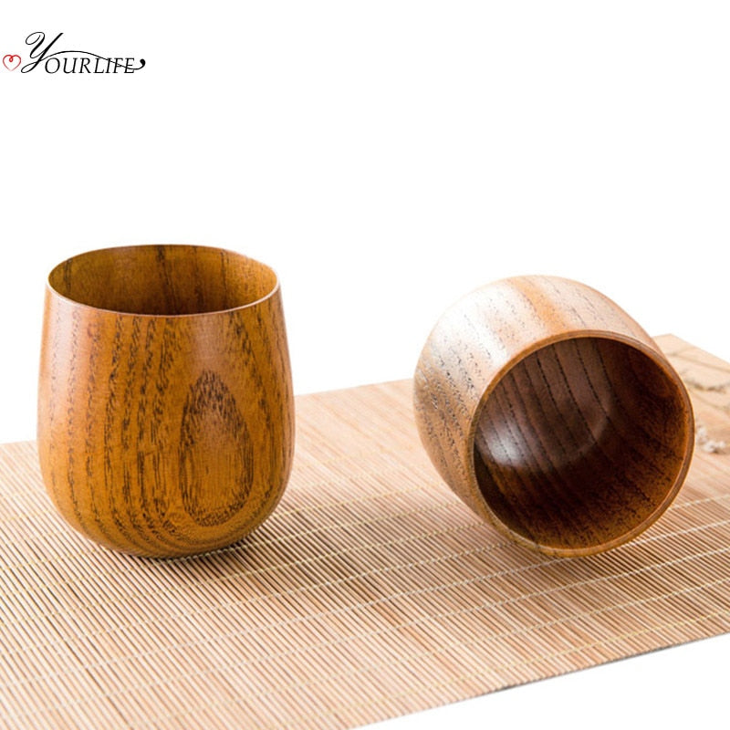 Japanese Style Natural Wooden Cup Eco-friendly