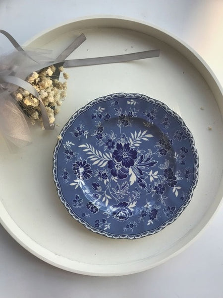 Hand Painted Cobalt Porcelain Dish Set
